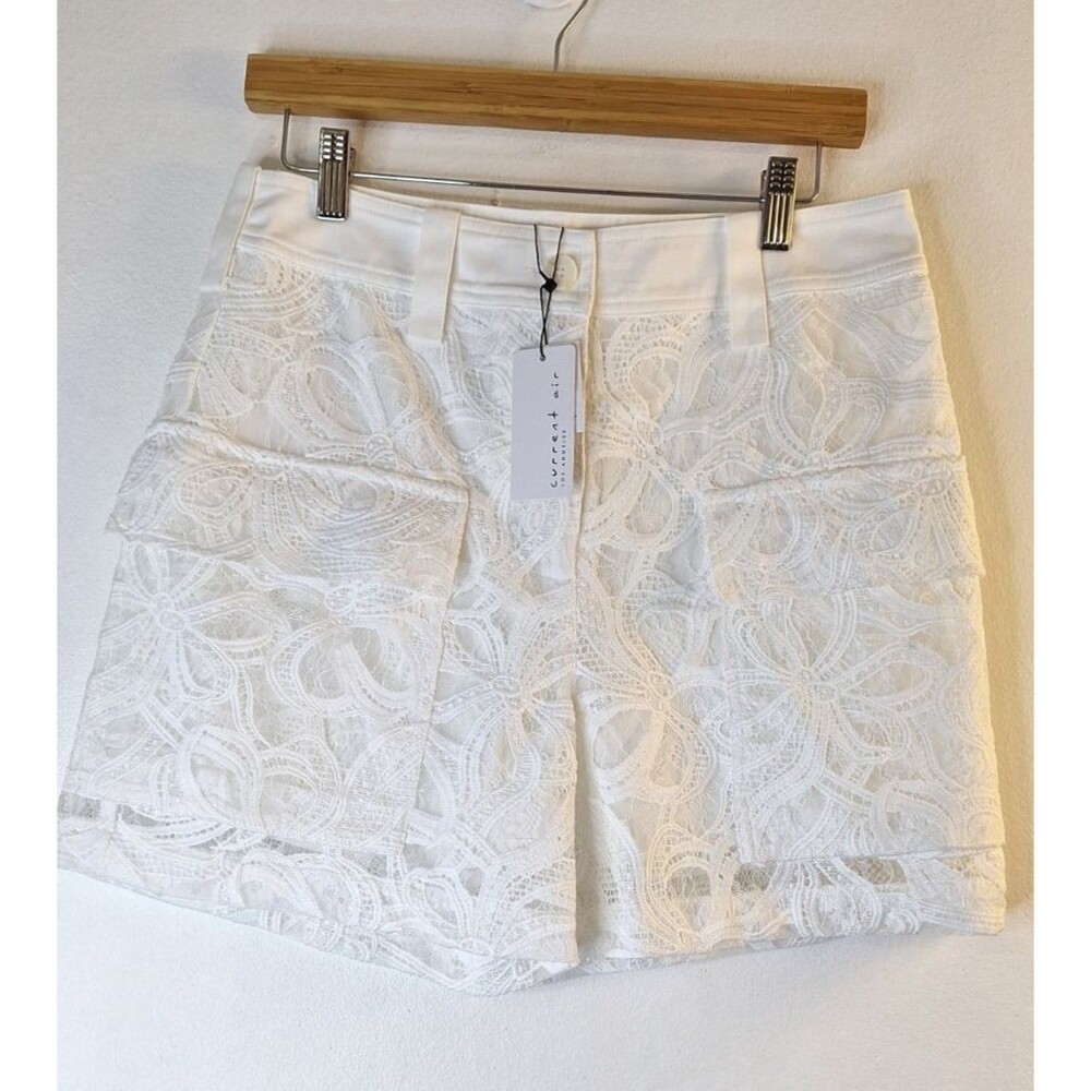 CURRENT AIR Lace Shorts Women's Sz M Coastal Cowgirl Boho Romantic Beachy White